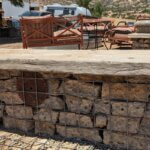 how to reuse old concrete make gabion wall